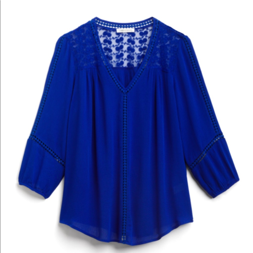 JOHNPAULRICHARD Raelinn Crochet Detail Top